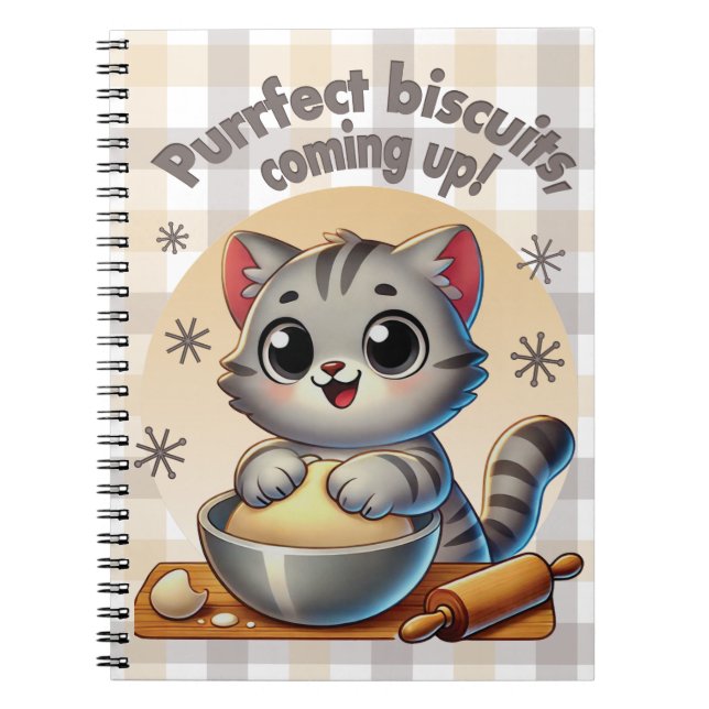"Purrfect-kex, kommande" Kneading Cat Anteckningsbok (Framsidan)