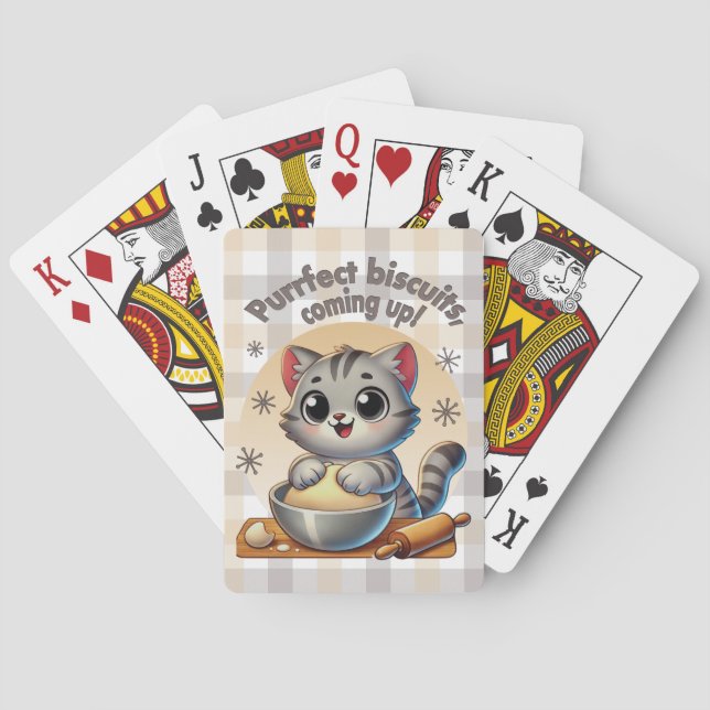 "Purrfect-kex, kommande" Kneading Cat Casinokort (Baksidan)