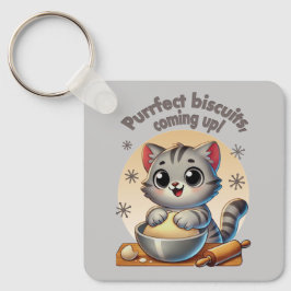 "Purrfect-kex, kommande" Kneading Cat Nyckelring
