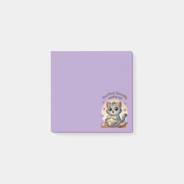 "Purrfect-kex, kommande" Kneading Cat Post-it Block (Framsida)