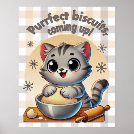 "Purrfect-kex, kommande" Kneading Cat Poster