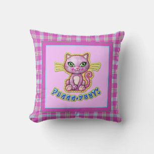 Purrfect Kitten Tecknad Reversible Kudde
