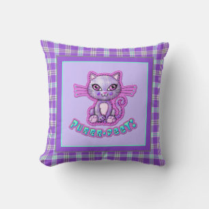 Purrfect Kitten Tecknad Reversible Kudde