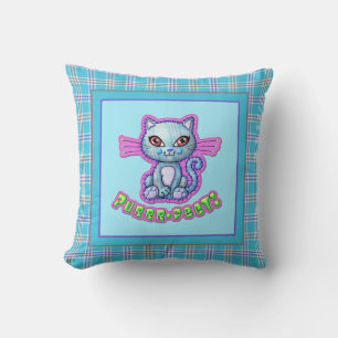 Purrfect Kitten Tecknad Reversible Kudde
