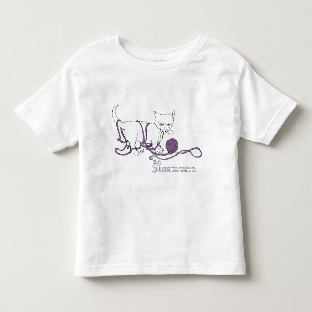 PURRfect lekskjorta! Småbarnutslagsplats Tee Shirt (Framsida)