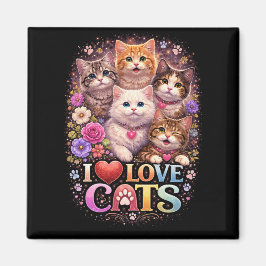 Purrfect Little Hearts Magnet