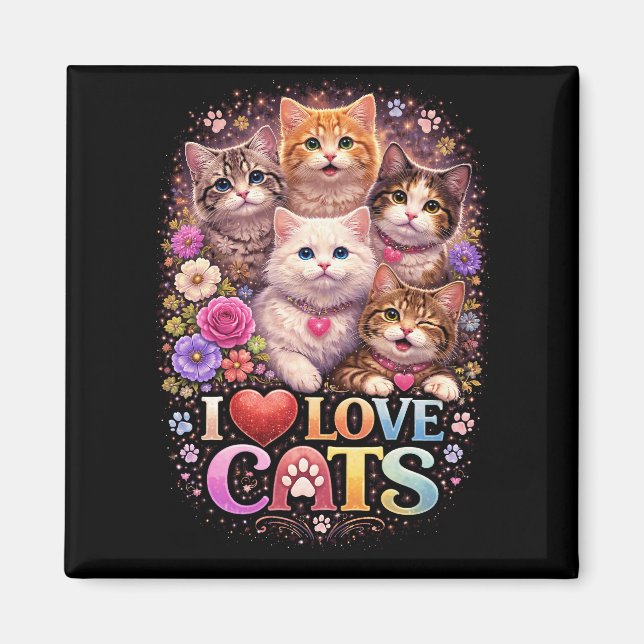 Purrfect Little Hearts Magnet (Framsidan)