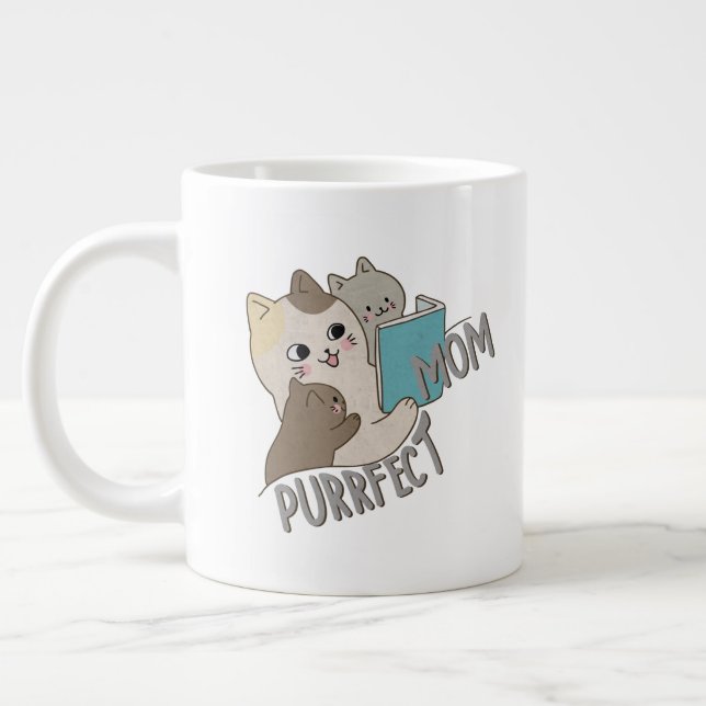 Purrfect Mamma Jumbo Mugg (Vänster)