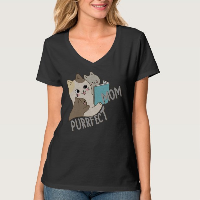 Purrfect Mamma T-Shirt (Framsida)