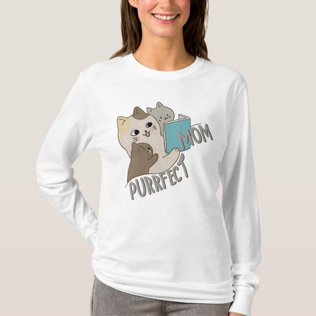 Purrfect Mamma T-Shirt (Framsida)