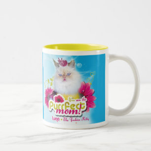 Purrfect mammamugg Två-Tonad mugg