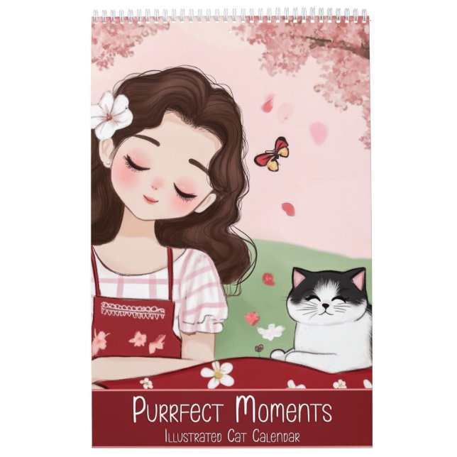 Purrfect Moments: Illustrated Cat Calendar Kalender (Omslag)