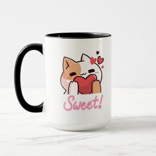 Purrfect-morgon - Cute Coffee Mugg för Cat Lov (Vänster)