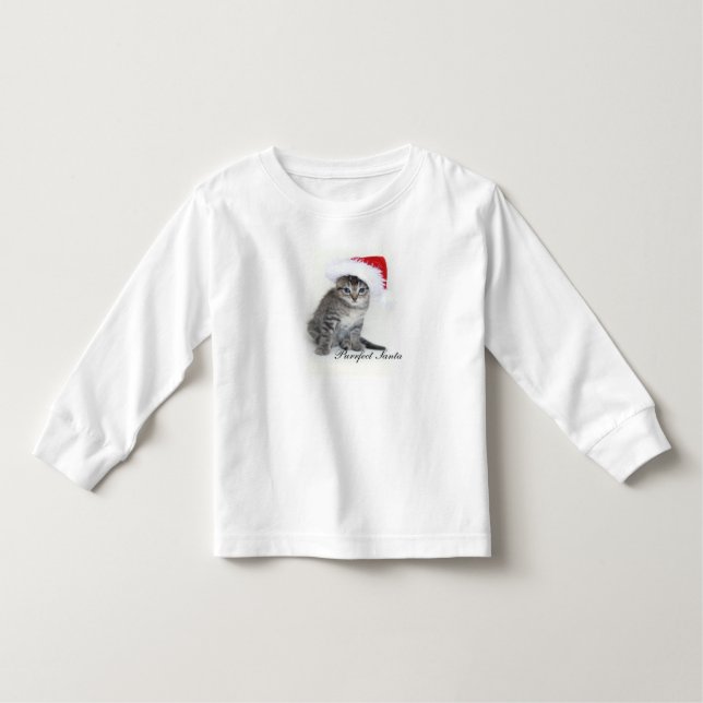 Purrfect Santa t-shirt (Framsida)