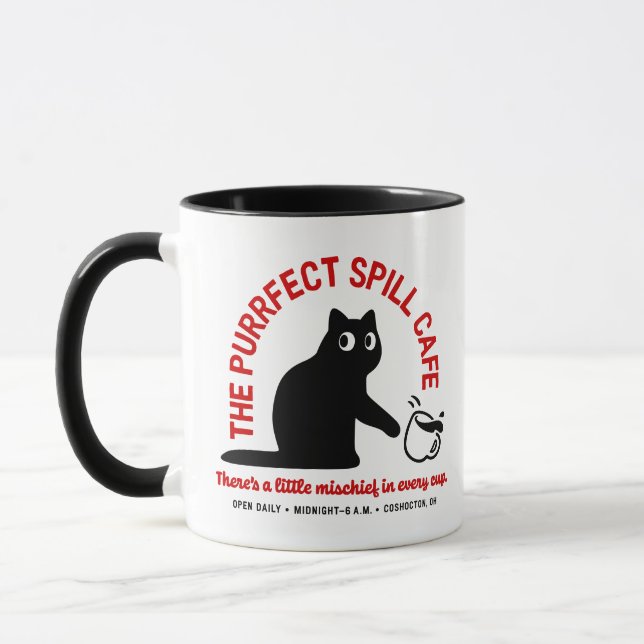 Purrfect sprider kafé 11 oz. Kombination Mugg (Vänster)