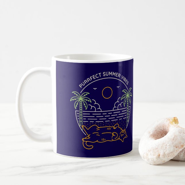 Purrfect Summer Vibes Kaffemugg (Med munk)