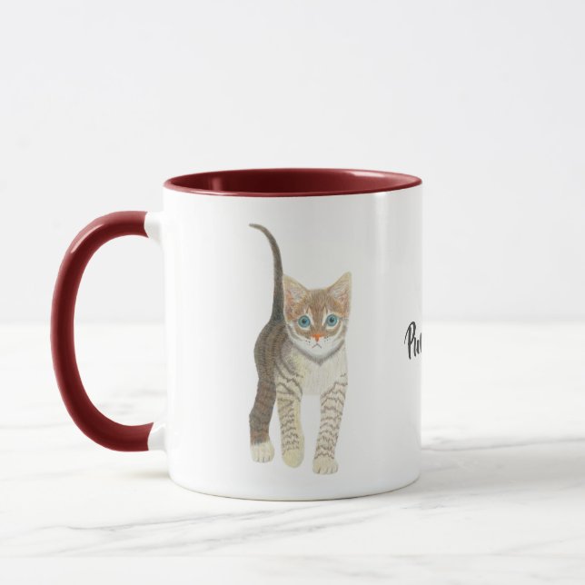 Purrfect Tabby Kitten Mug Mugg (Vänster)