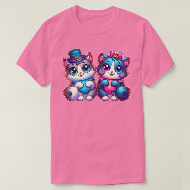 Purrfect tillsammans Valentines day Shirt T Shirt (Design framsida)