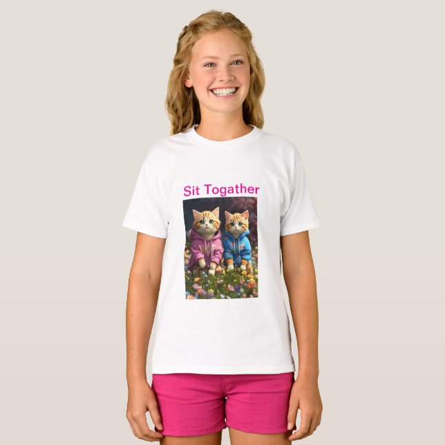 "Purrfect Together" T Shirt (Hel framsida)