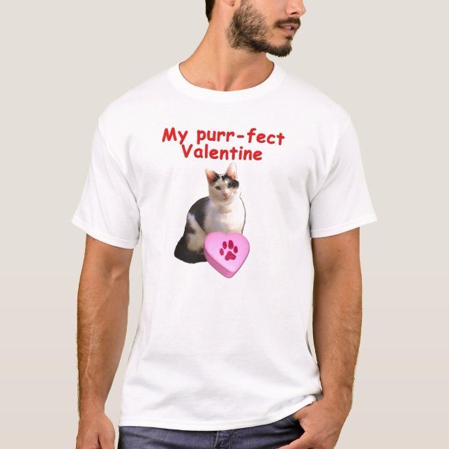 Purrfect valentin tee shirt (Framsida)