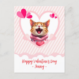 PurrFect Valentine AdMajesty Cat i Heart Ram Helg Vykort