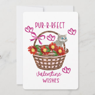 Purrfect Valentine Wishes  Julkort