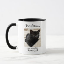 Purrfection  är en personlig mugg med kattmotiv
