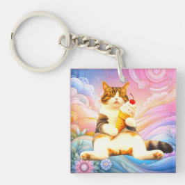 Purrfectly Asleep – Cat Holding Ice Cream Cone