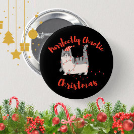 Purrfectly Chaotic Christmas Funny Holiday Cat Knapp