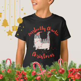 Purrfectly Chaotic Christmas Funny Holiday Cat T Shirt
