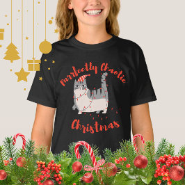 Purrfectly Chaotic Christmas Funny Holiday Cat T Shirt