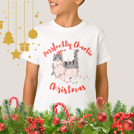 Purrfectly Chaotic Christmas Funny Holiday Cat T Shirt