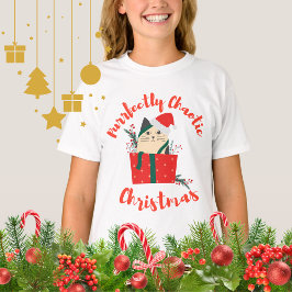 Purrfectly Chaotic Christmas Funny Holiday Cat T Shirt