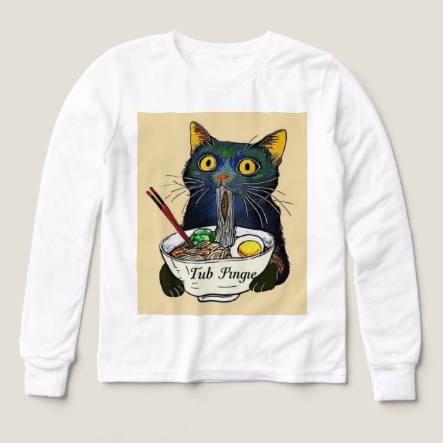 Purrfectly Hungry T Shirt (Design framsida)