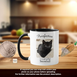 Purrfektion är en personlig mugg för katter