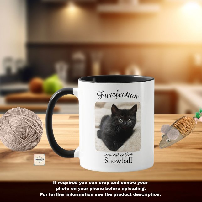 Purrfektion är en personlig mugg för katter (Skapare uppladdad)