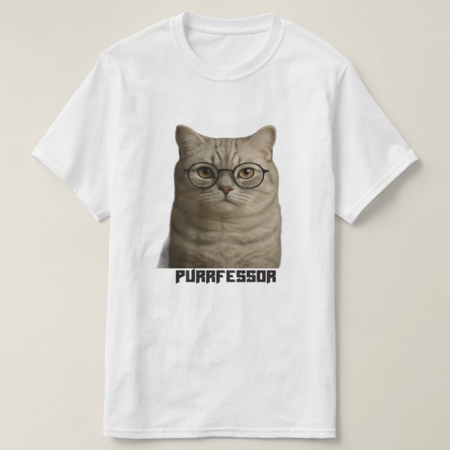Purrfessor T Shirt (Design framsida)