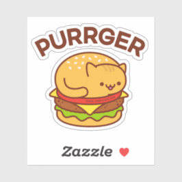 PURRGER Cat Sticker - Cat Burger Klistermärken