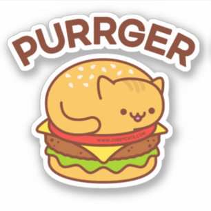 PURRGER Cat Sticker - Cat Burger Klistermärken