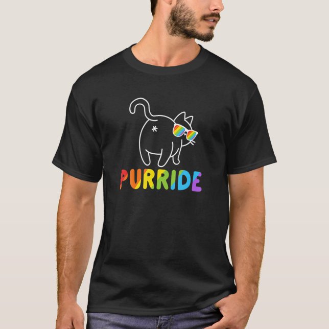 Purride Cat Gay Lgb Pride Women M T Shirt (Framsida)