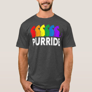 Purride Cat Lover Pride Month Gay rights Rainbow C T Shirt