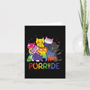 Purride Cat Pride Ally Lgbt Rainbow Djur älskare Kort