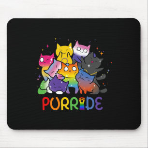 Purride Cat Pride Ally Lgbt Rainbow Djur älskare Musmatta