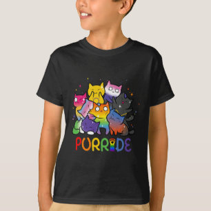 Purride Cat Pride Ally Lgbt Rainbow Djur älskare T Shirt