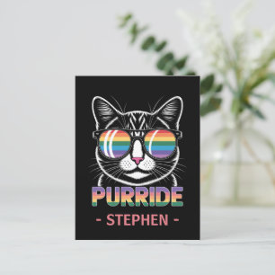 Purride - Cute Cat Pride LGBTQ Vykort