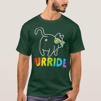 Purride Funny Cat Gay LGB Pride Women Manar T Shirt