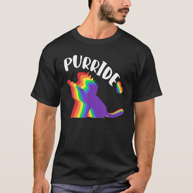 Purride  Gay Pride Ca Pride Ca Katt Lgbtq T Shirt (Framsida)