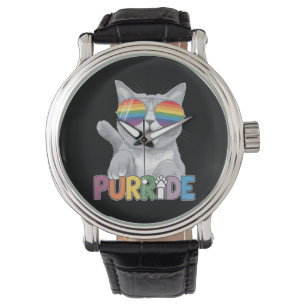 Purride Katt Solglasögon Gay Pride Regnbåge HBTQ Armbandsur