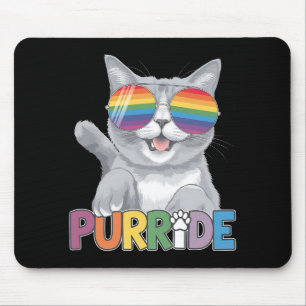 Purride Katt Solglasögon Gay Pride Regnbåge HBTQ Musmatta