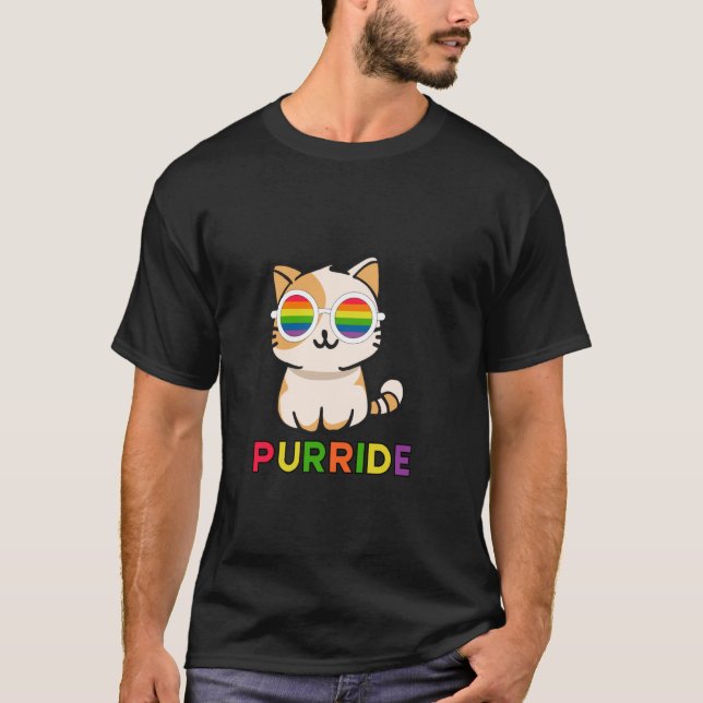 Purride,Rainbows och Cats T-shirt (Framsida)